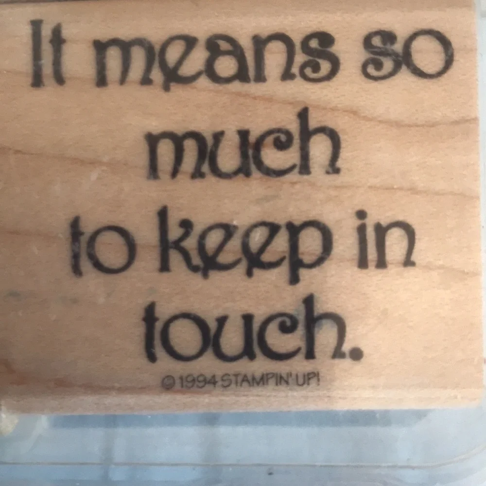 Vintage set of rubber stamps with nice warm sayings/words  stationary scrapbook